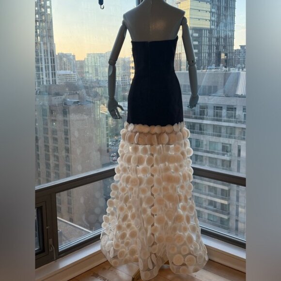 🆕 BRONX & BANCO 🧿 NWOT Harper Strapless Beige and Black Gown, Sz L US 8 - Picture 10 of 14